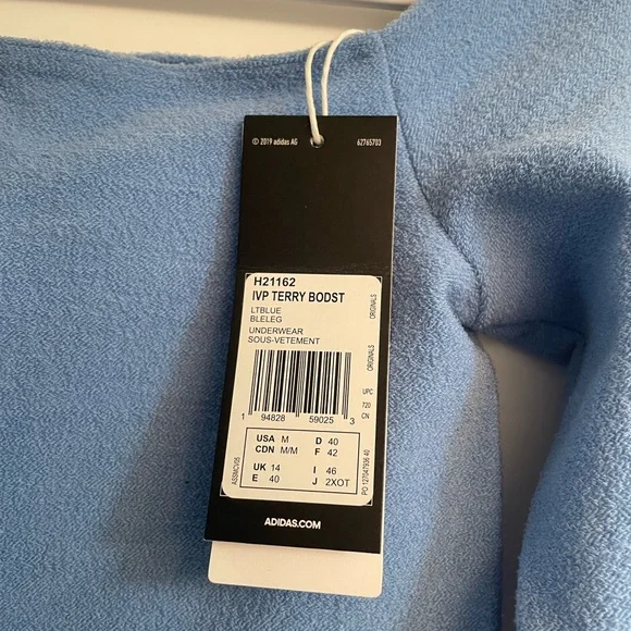 Adidas Women's IVY Park Light Blue Terry Body Suit H21162 size M - Picture 2 of 7